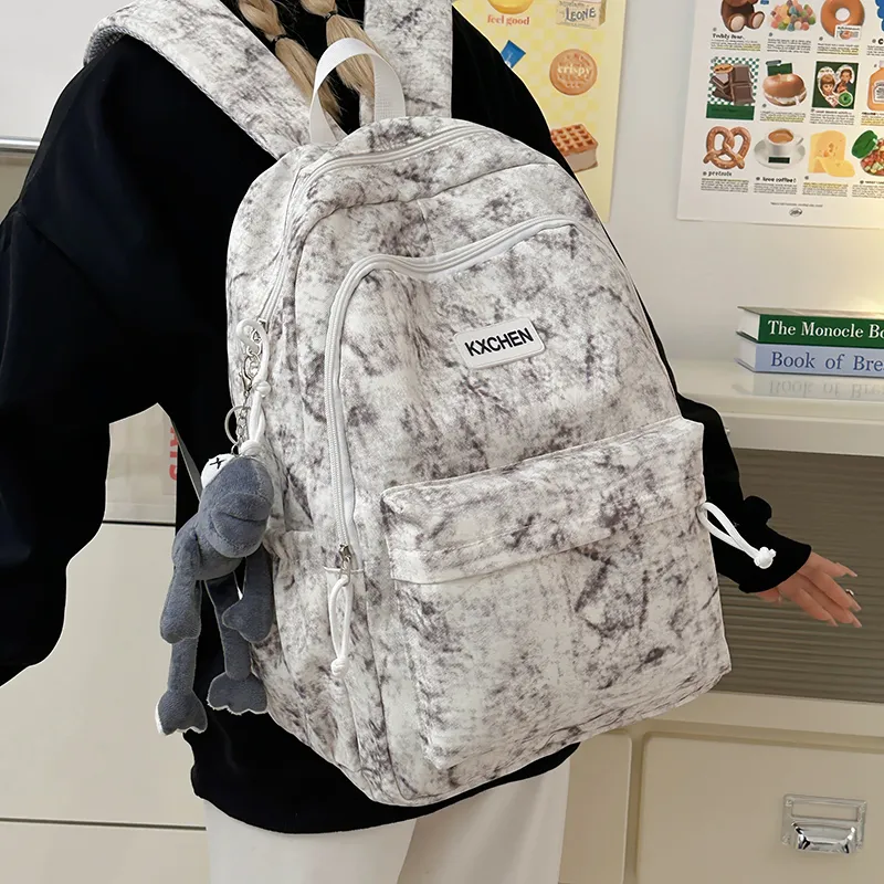 LUVISTRUE Nylon Backpack Unisex ÍTica White/Red/Green/Blue/Black-1