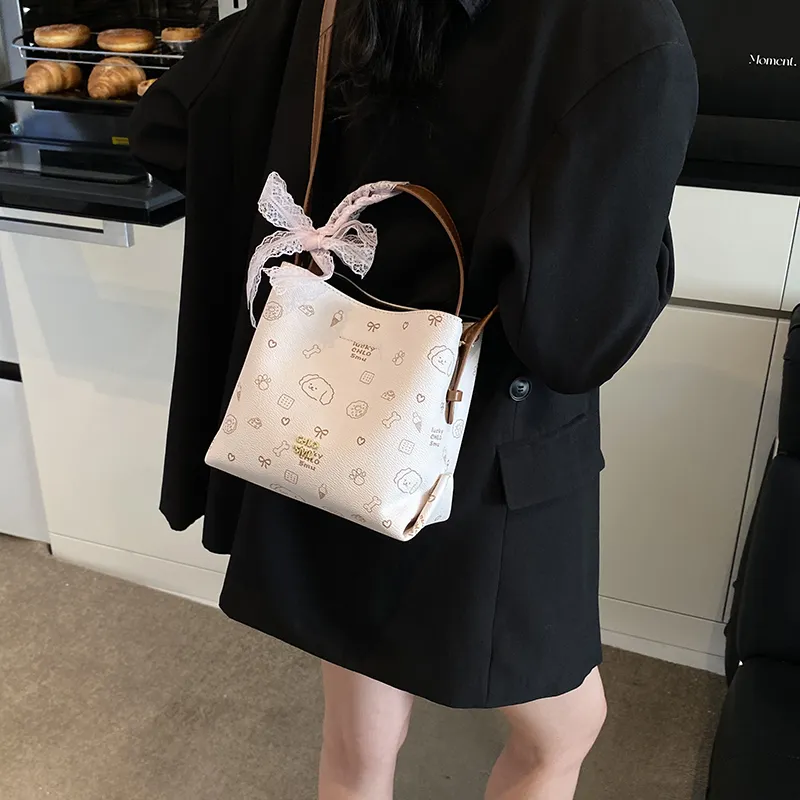 LUVISTRUE PU Bucket Bag, Shoulder Bag, Crossbody Bag, Handbag Regular Women's Pink/Beige/Coffee-5