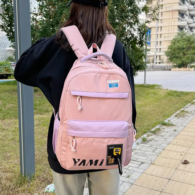LUVISTRUE Oxford Backpack Regular Unisex Black/Purple Khaki/Green Blue Pink-27
