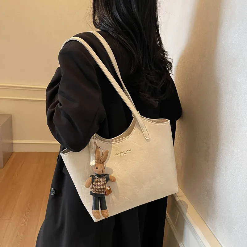 LUVISTRUE PU Tote Bag Shopping Bag Shoulder Bags Regular Women's Coffee/White/Black/Pink-7