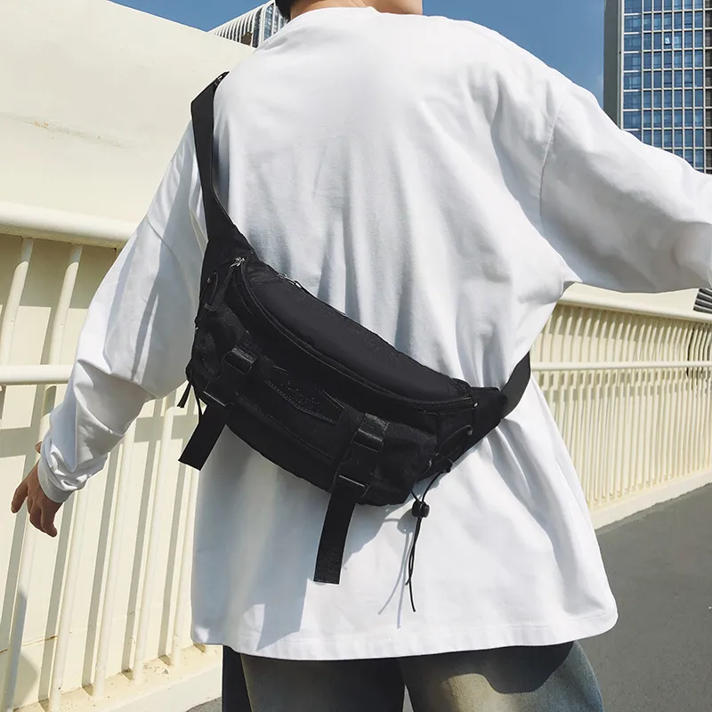 LUVISTRUE Nylon Sling Bag Unisex Gray/Black/Orange/Green/Blue-7