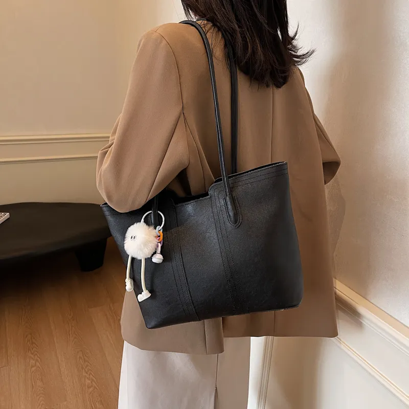 LUVISTRUE PU Tote Bag, Shopping Bag, Handbag, Shoulder Bag Regular Women's Khaki/Black/Coffee/Ecru-8
