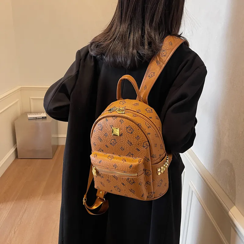 LUVISTRUE PU Backpacks Regular Women's Pink/Khaki/Brown/Black-15