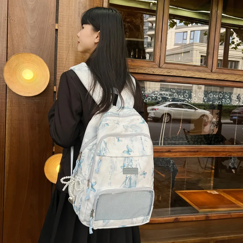 LUVISTRUE Corduroy PVC Blend Backpacks Regular Women's Gray/Green/Khaki/Pink/Yellow/Blue-12