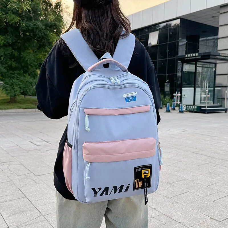 LUVISTRUE Oxford Backpack Regular Unisex Black/Purple Khaki/Green Blue Pink-22