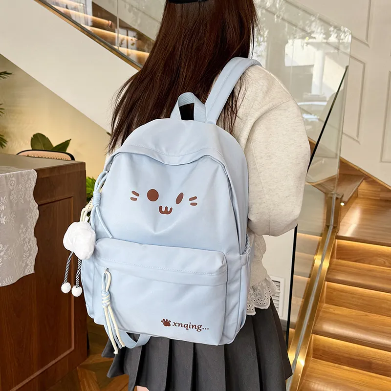 LUVISTRUE Nylon Backpack Women's White/Black/Yellow/Khaki/Sky Blue-27