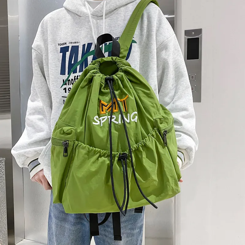 LUVISTRUE Nylon Backpack Regular Unisex Green/Black/Blue/Khaki-1