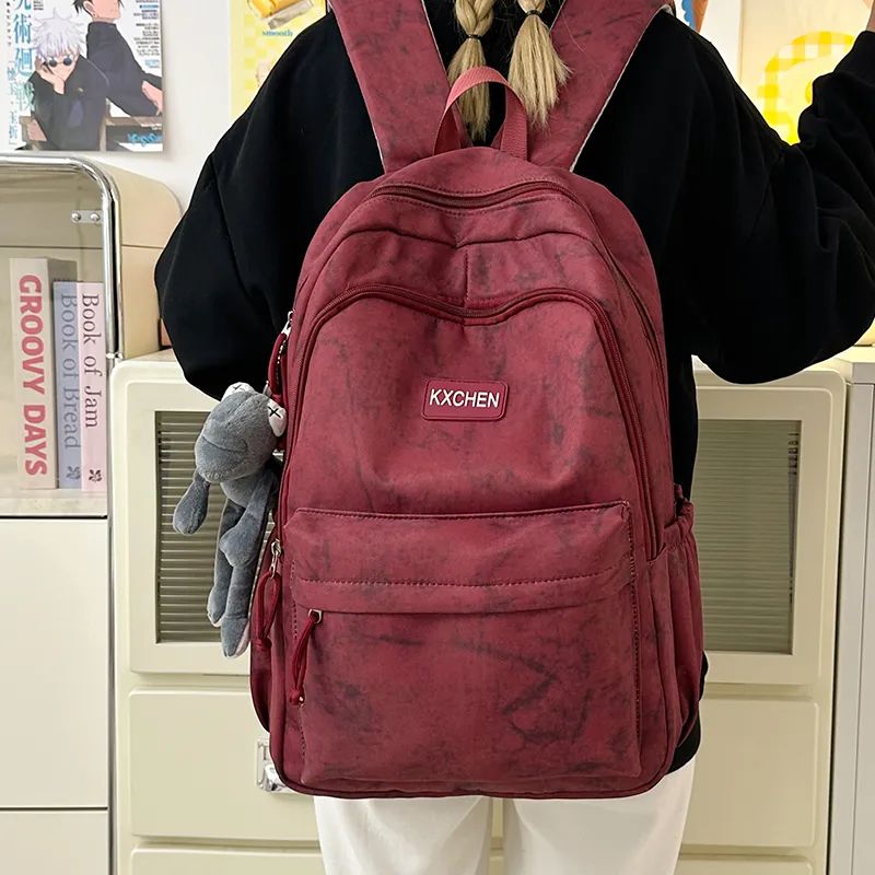 LUVISTRUE Nylon Backpack Unisex ÍTica White/Red/Green/Blue/Black-11