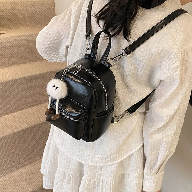 LUVISTRUE PU Small Backpack Regular Women's White/Light Gray/Black/Blue/Pink-15