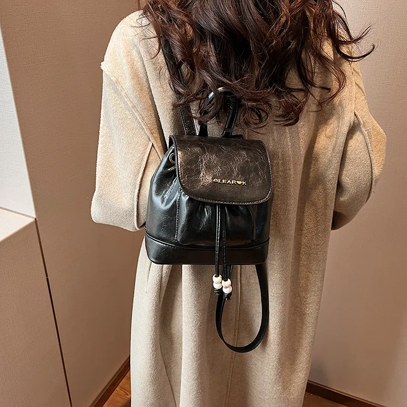 LUVISTRUE PU Small Backpack Small Size Women's Yellow Brown/Black Coffee Brown-20