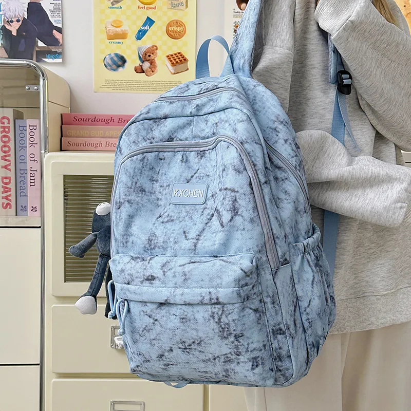 LUVISTRUE Nylon Backpack Unisex ÍTica White/Red/Green/Blue/Black-23
