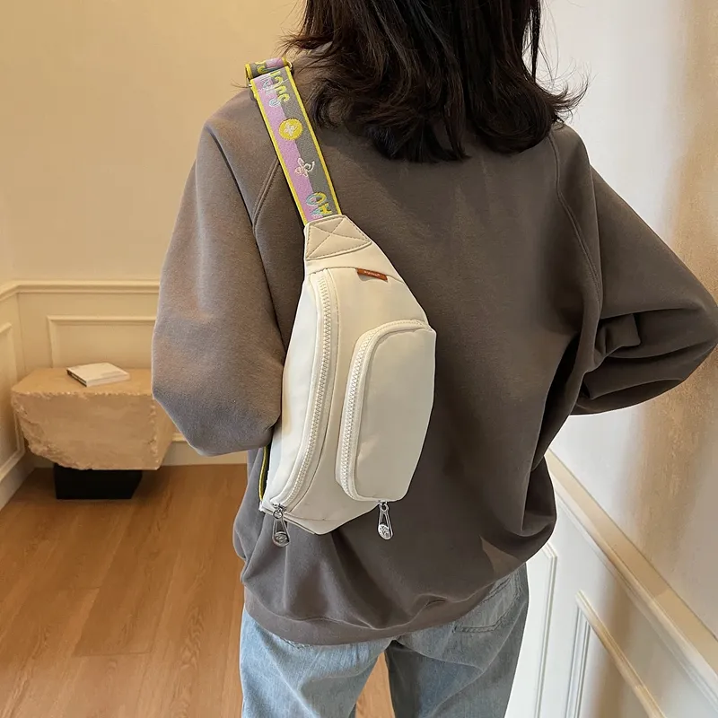 LUVISTRUE Fabric Shoulder Bag Sling Bag Cell Phone Pouch Regular Unisex White/Black/Gray/Yellow-1