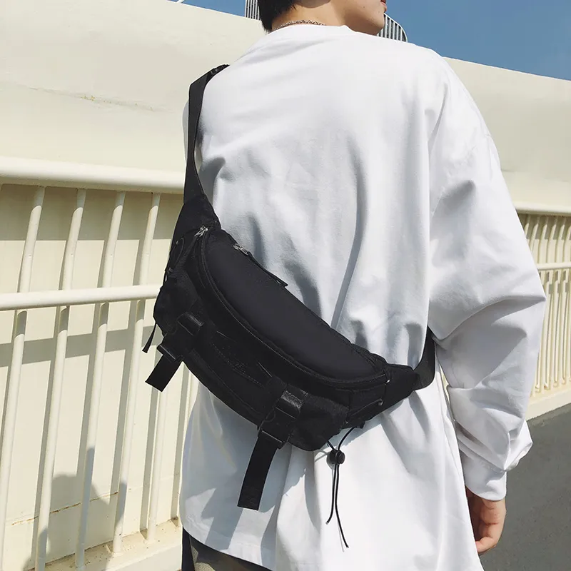 LUVISTRUE Nylon Sling Bag Unisex Gray/Black/Orange/Green/Blue-10