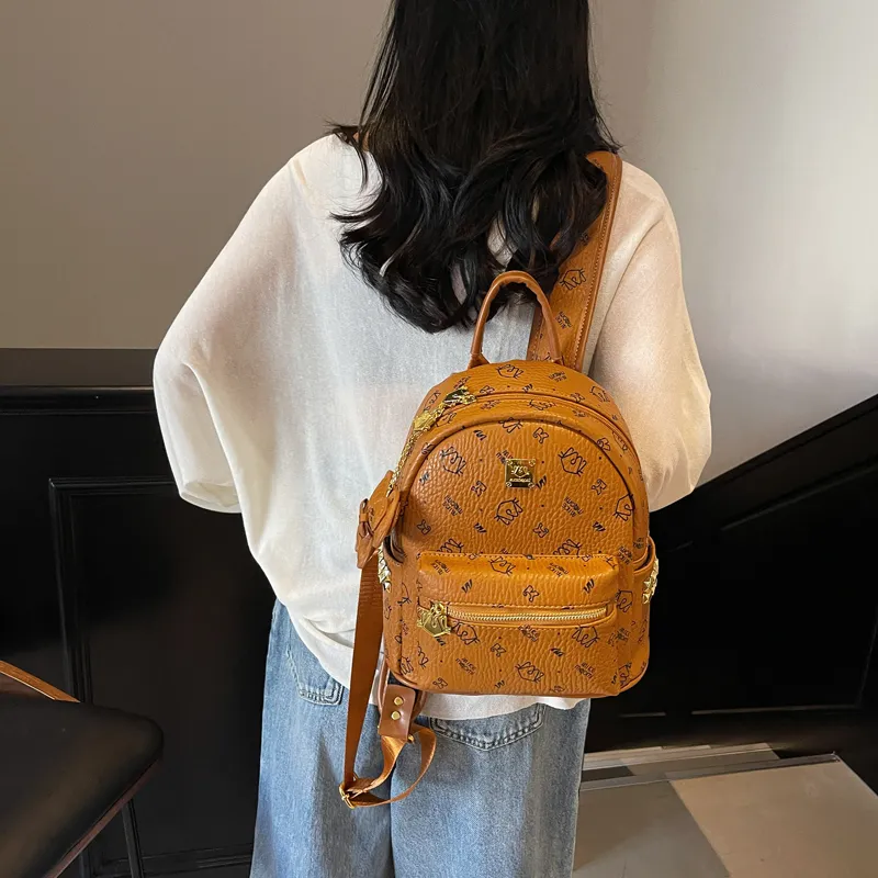 LUVISTRUE PU Backpacks Regular Women's Pink/Khaki/Brown/Black-13
