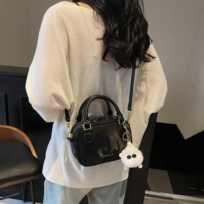 LUVISTRUE PU Handbag Shoulder Bag Crossbody Bag Medium Size Women's Black/Beige/Silver/Coffee/Pink-4