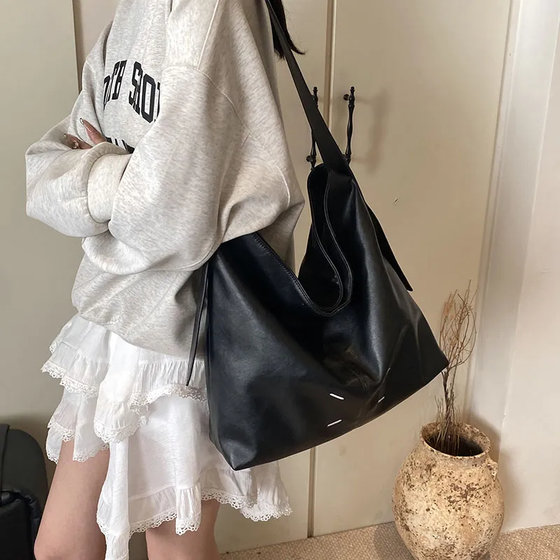 LUVISTRUE PU Tote Bag Shopping Bag Shoulder Bags Regular Women's White/Black/Red-7