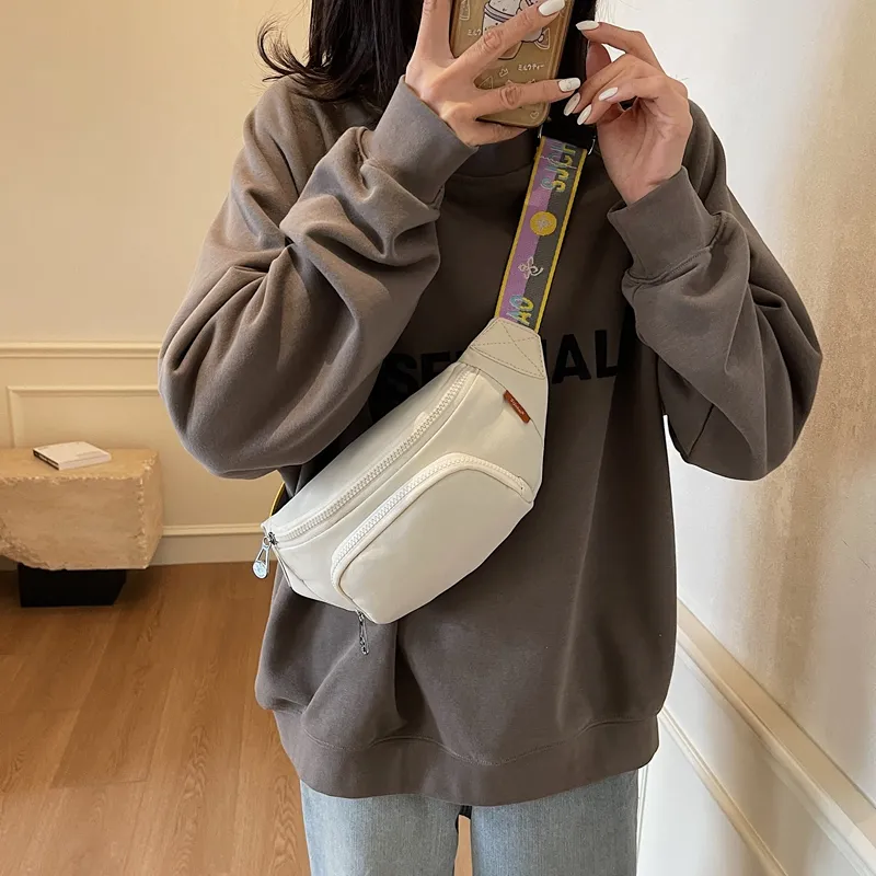 LUVISTRUE Fabric Shoulder Bag Sling Bag Cell Phone Pouch Regular Unisex White/Black/Gray/Yellow-6