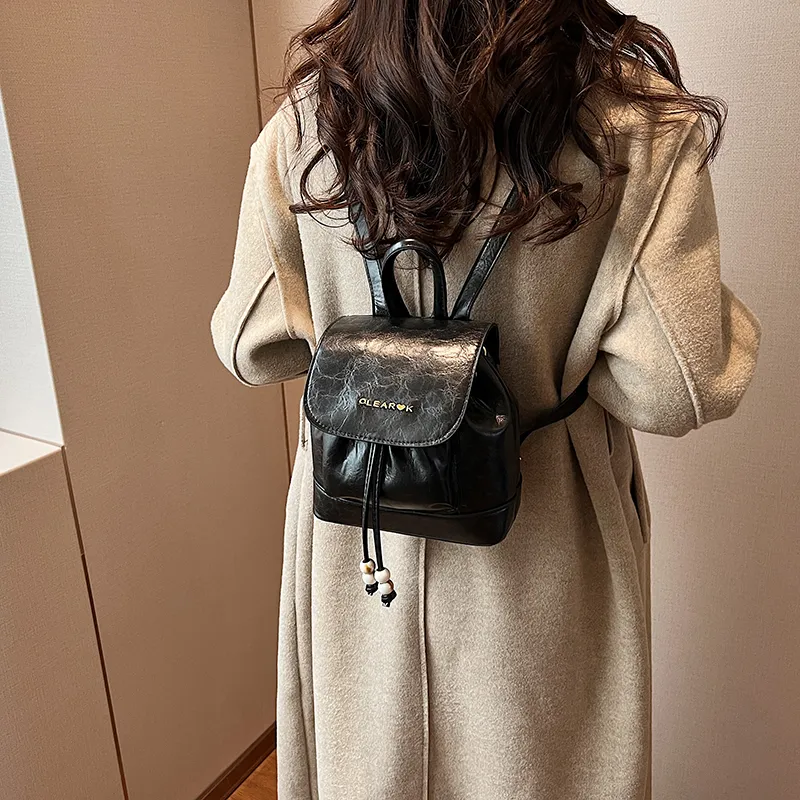 LUVISTRUE PU Small Backpack Small Size Women's Yellow Brown/Black Coffee Brown-19