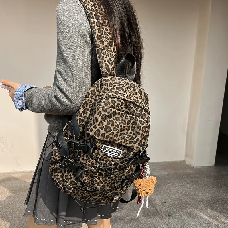 LUVISTRUE Canvas Backpack Regular Unisex Brown/Ecru-10