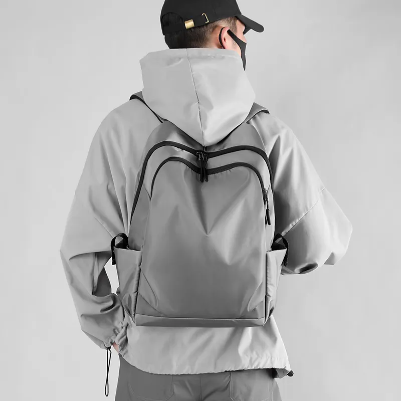LUVISTRUE Nylon Backpack Regular Unisex Black/Gray-3