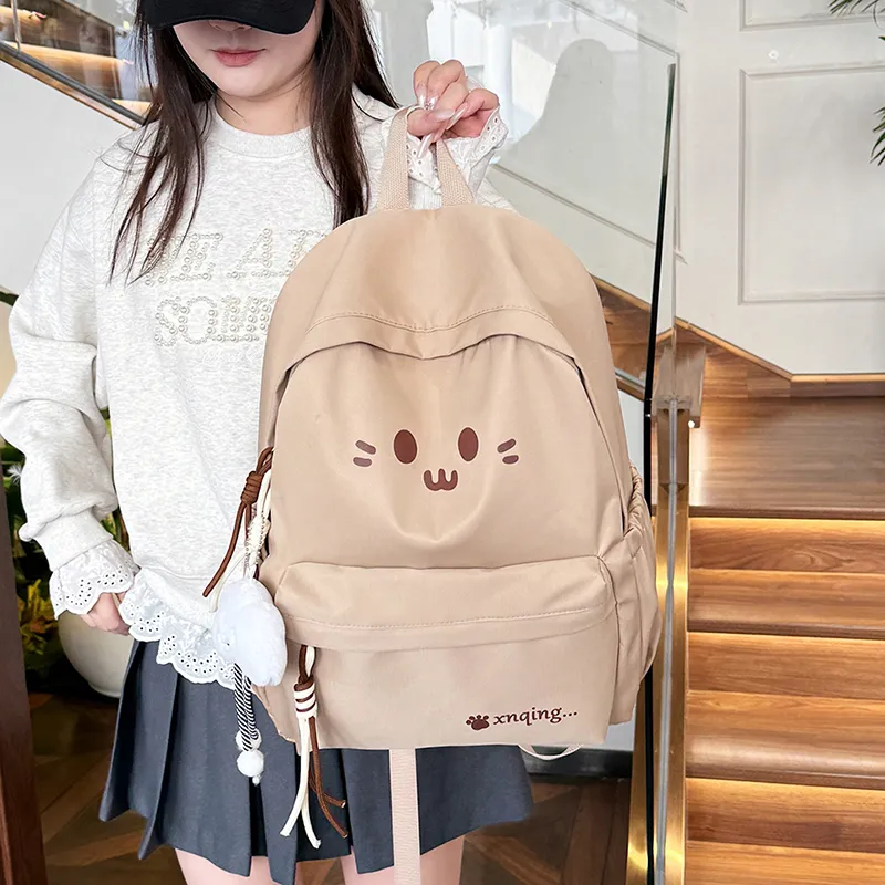 LUVISTRUE Nylon Backpack Women's White/Black/Yellow/Khaki/Sky Blue-19