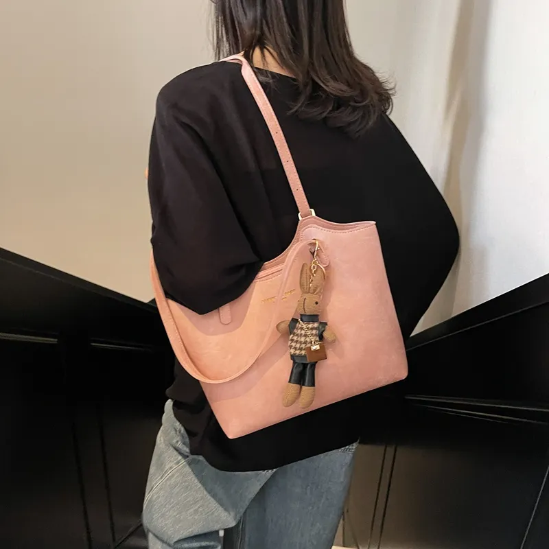 LUVISTRUE PU Tote Bag Shopping Bag Shoulder Bags Regular Women's Coffee/White/Black/Pink-18