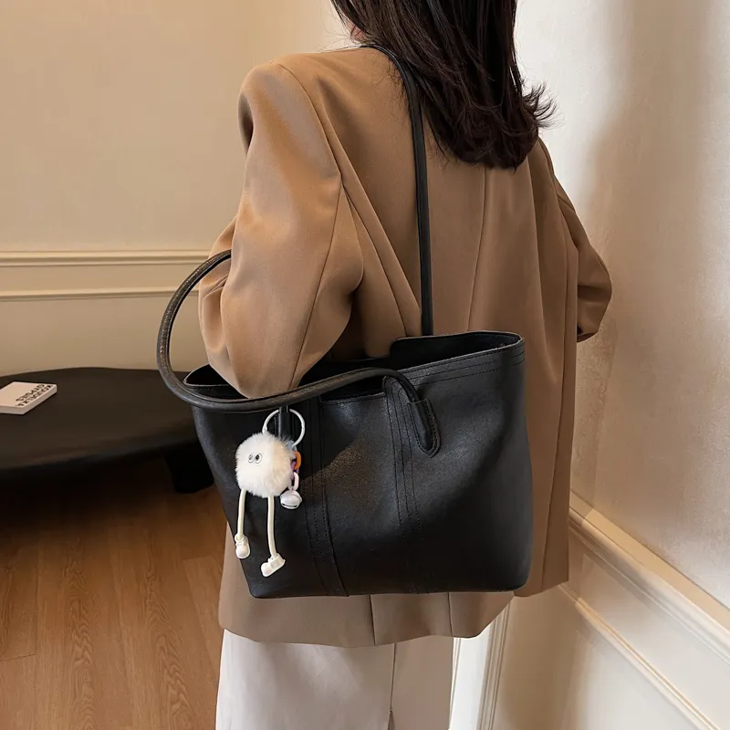 LUVISTRUE PU Tote Bag, Shopping Bag, Handbag, Shoulder Bag Regular Women's Khaki/Black/Coffee/Ecru-9