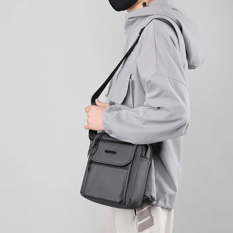 LUVISTRUE Oxford Shoulder Bag Crossbody Bag Regular Men's Black/Gray/Blue-1