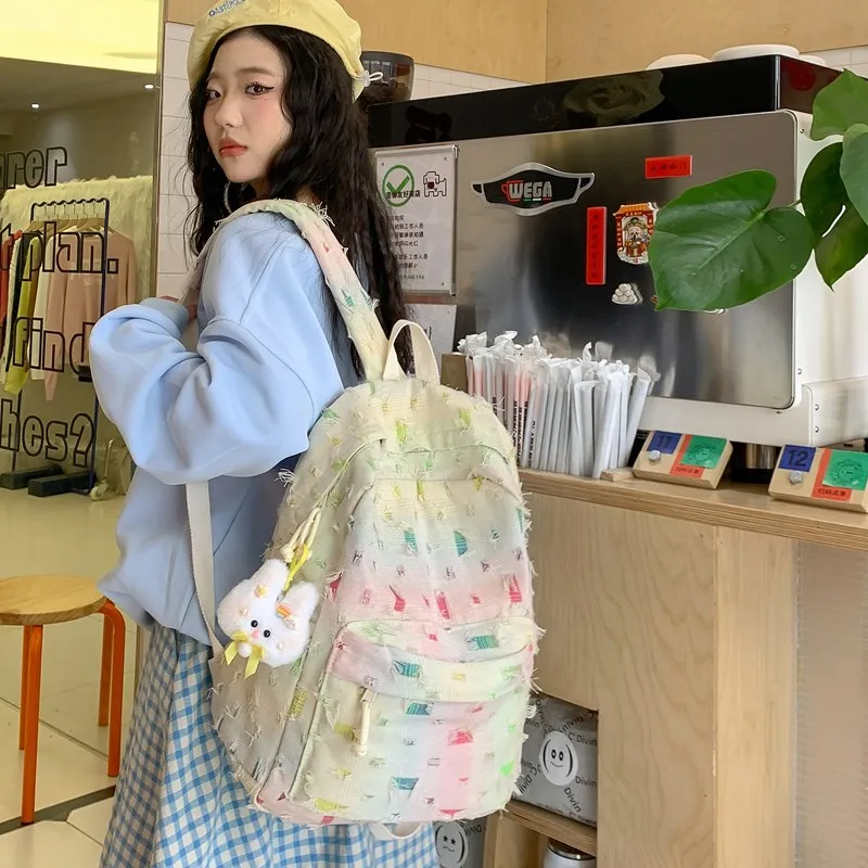 LUVISTRUE Composite Cloth Five Pointed Star Backpack Regular Women's Multicolor-11