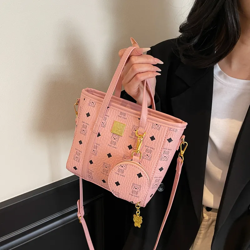 LUVISTRUE PU Handbags Shoulder Bag Crossbody Bag Regular Women's Pink/Brown/Ecru-1