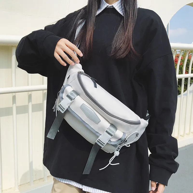LUVISTRUE Nylon Sling Bag Unisex Gray/Black/Orange/Green/Blue-3