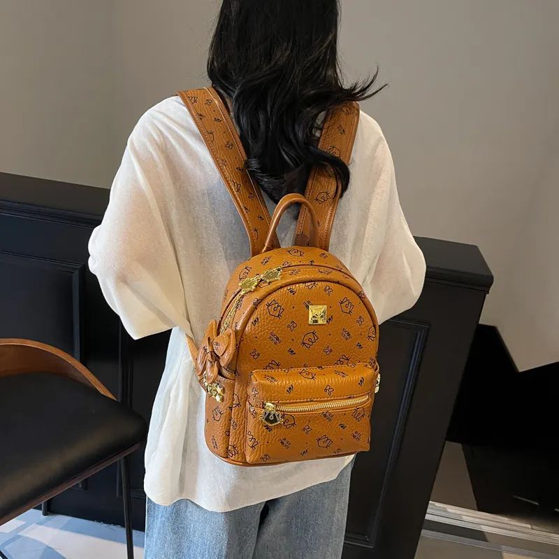 LUVISTRUE PU Backpacks Regular Women's Pink/Khaki/Brown/Black-14