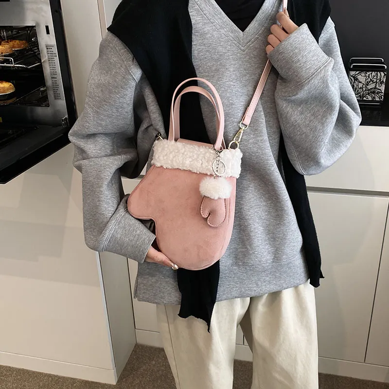 LUVISTRUE PU Matte Handbags Shoulder Bag Crossbody Bag Regular Women's Pink/Brown-3