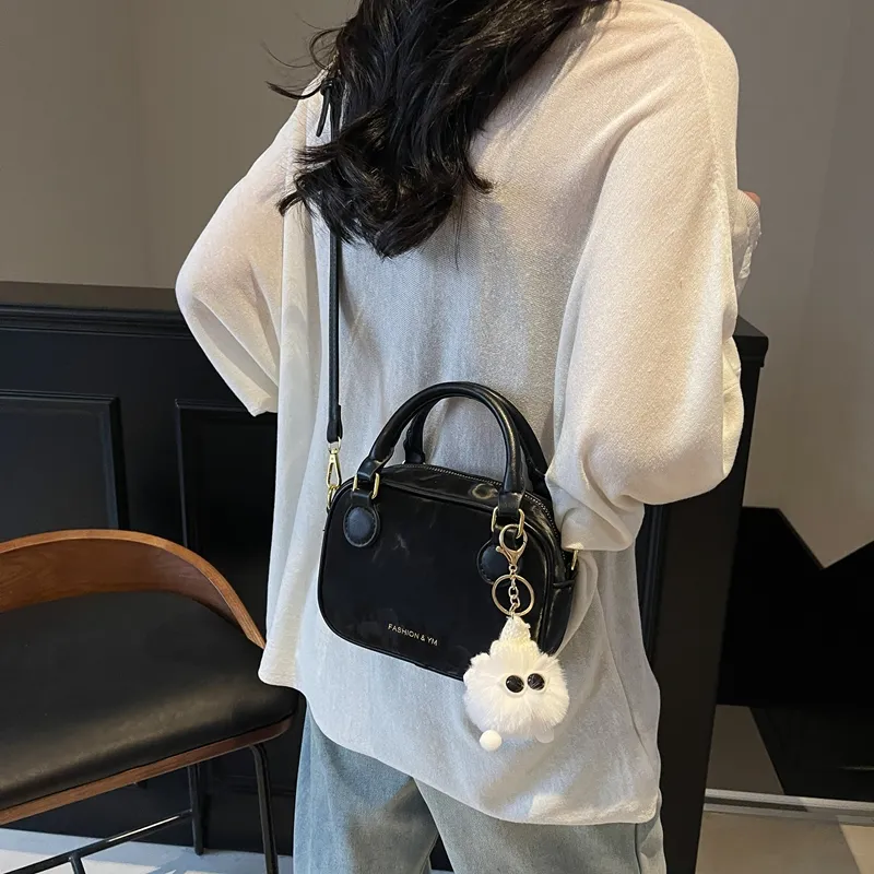 LUVISTRUE PU Handbag Shoulder Bag Crossbody Bag Medium Size Women's Black/Beige/Silver/Coffee/Pink-2
