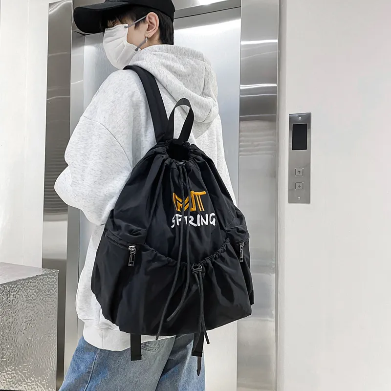LUVISTRUE Nylon Backpack Regular Unisex Green/Black/Blue/Khaki-7