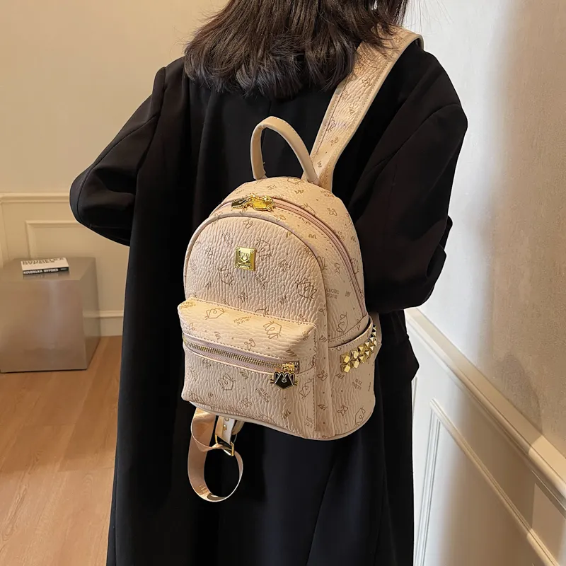 LUVISTRUE PU Backpacks Regular Women's Pink/Khaki/Brown/Black-30