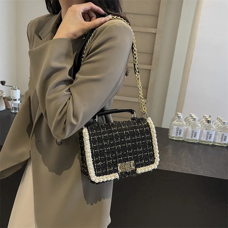 LUVISTRUE Fabric Shoulder Bag Crossbody Bag Handbag Regular Women's Ecru/Pink/Black-9