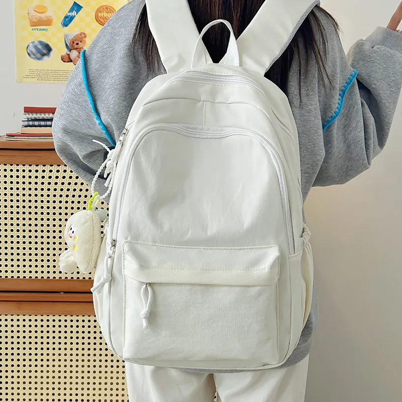 LUVISTRUE Nylon Backpack Regular Unisex White/Blue/Black/Yellow/Green-2