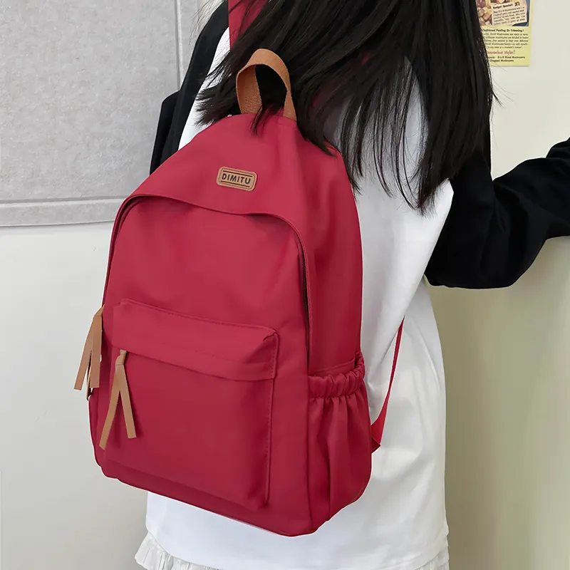 LUVISTRUE Nylon Backpack Regular Unisex White/Red/Blue/Black-8
