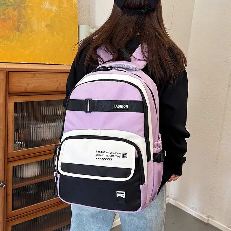 LUVISTRUE Oxford Backpack Unisex Gray/Black/Purple/Lake Blue/Dark Blue-14
