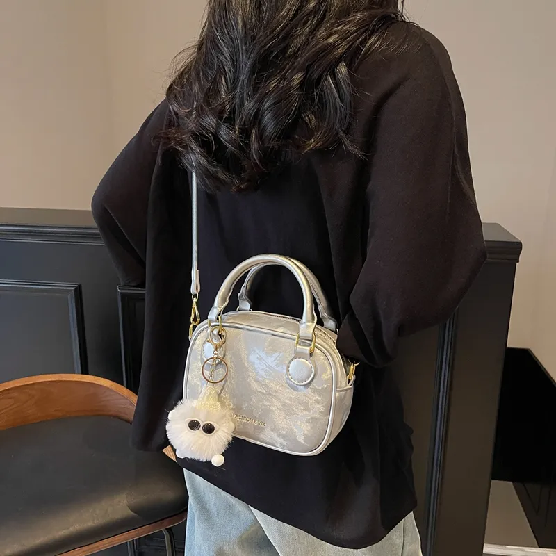 LUVISTRUE PU Handbag Shoulder Bag Crossbody Bag Medium Size Women's Black/Beige/Silver/Coffee/Pink-14