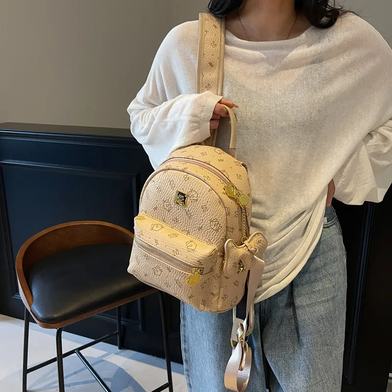 LUVISTRUE PU Backpacks Regular Women's Pink/Khaki/Brown/Black-7