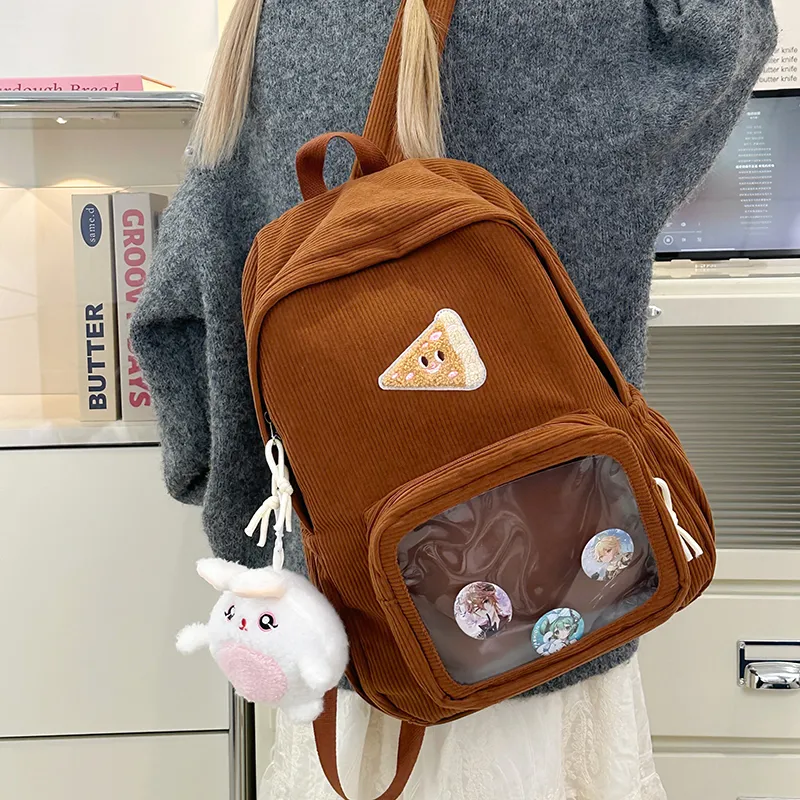 LUVISTRUE Nylon Backpack Ita Bag Backpack Regular Unisex Brown/Gray/Blue/Green-4