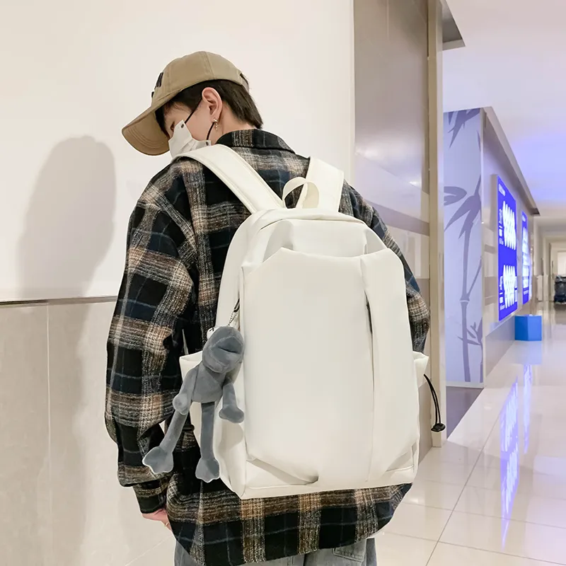 LUVISTRUE Nylon Backpack Regular Unisex Gray/Black/Burgundy/Ecru-23