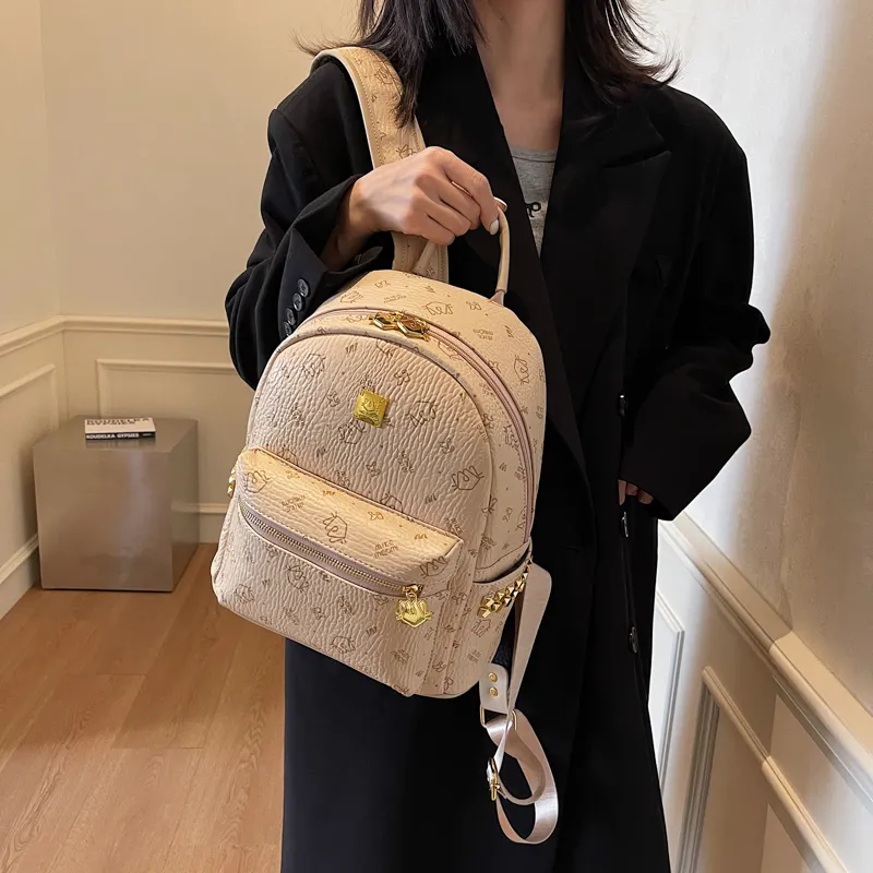 LUVISTRUE PU Backpacks Regular Women's Pink/Khaki/Brown/Black-33