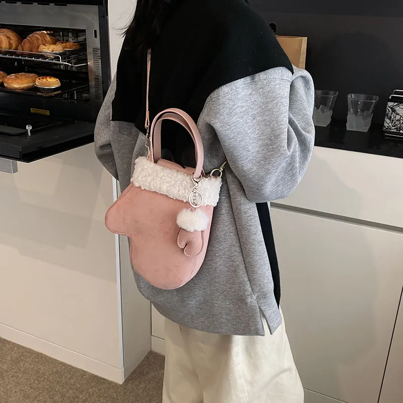 LUVISTRUE PU Matte Handbags Shoulder Bag Crossbody Bag Regular Women's Pink/Brown-4