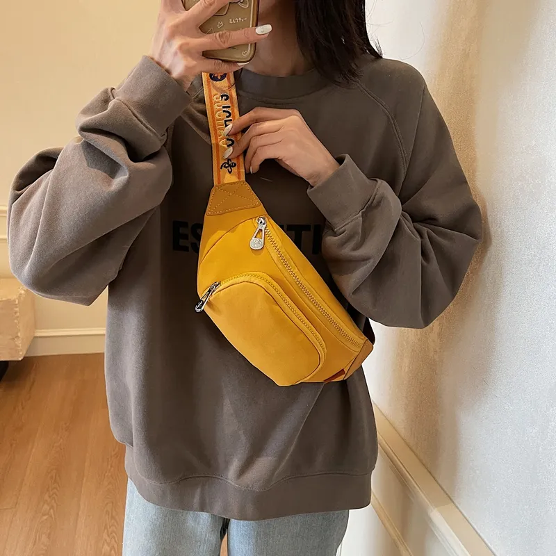 LUVISTRUE Fabric Shoulder Bag Sling Bag Cell Phone Pouch Regular Unisex White/Black/Gray/Yellow-25
