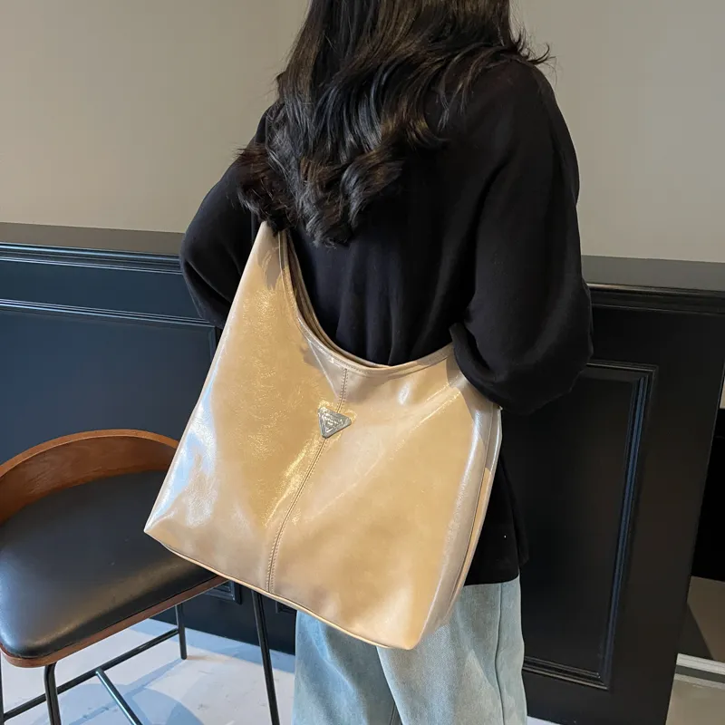 LUVISTRUE PU Shoulder Bag Tote Large Size Women's Black/Khaki/Pink/Coffee-7