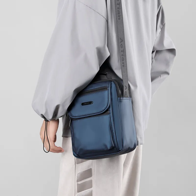 LUVISTRUE Oxford Shoulder Bag Crossbody Bag Regular Men's Black/Gray/Blue-8