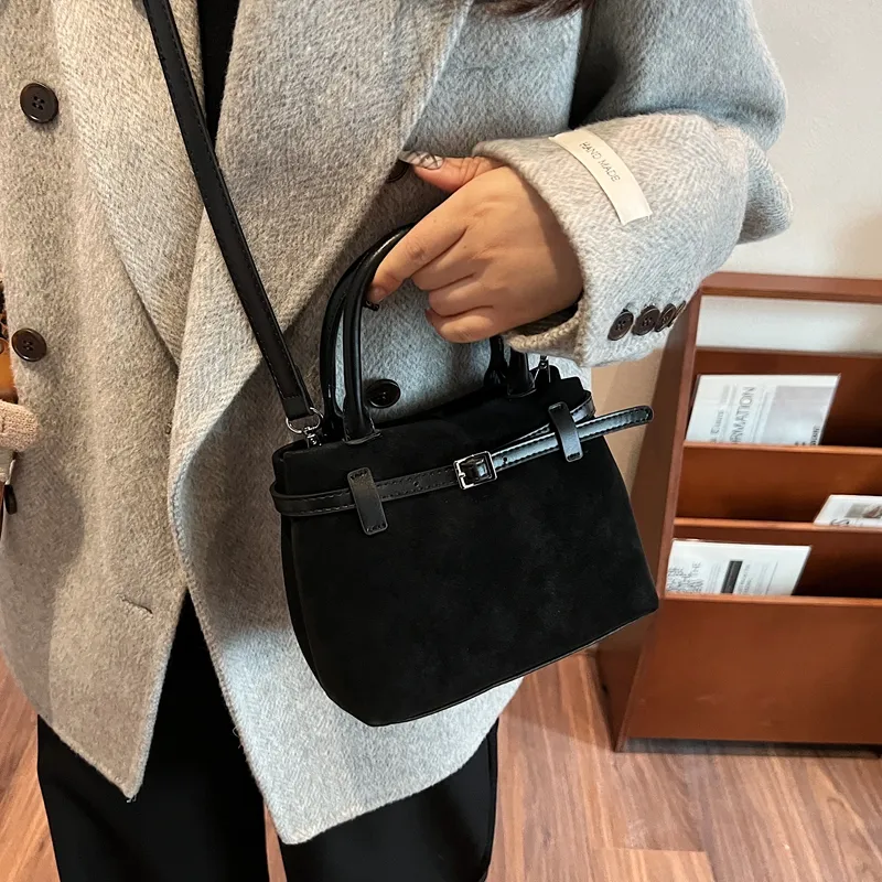 LUVISTRUE PU Basket Bag, Shoulder Bag, Crossbody Bag, Handbag Medium Size Women's Brown/Black/Coffee-11
